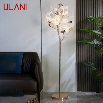 ULANI Šiaurės Kūrybos Grindų Lempos Ginkgo Gėlės Formos Šviesos Modernios LED Dekoratyvinis Namų Gyvenamasis Kambarys