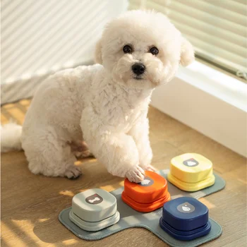 Šuo Mygtuką Kalbėti Mokymo Pet Ryšio Balso Šunų Pokalbis Mygtuką Katė Valgyti Mažas Šuo, Katė Bell Šunys