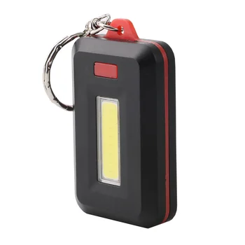Raudona COB LED Žibintuvėlis Šviesos 3-Mode Mini Lempos Klavišą Grandinės Žiedas Keychain Lempos Fakelas paketų prižiūrėtojų raktinę Kišenėje Avarinės Šviesos AAA
