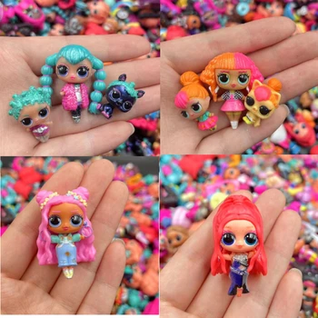 Originalus lol Mini Lėlės 3cm Kawaii Mini OMG Lėlė seselė, Pet Šeimos Doll House Vaikų Dovanų