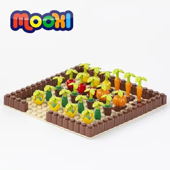 MOOXI Ūkio Daigų Bazės Morkų ir Moliūgų Modelio Kūrimo Bloką Asamblėjos Švietimo Priedai Žaislas Vaikams 