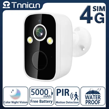 Tnnian 5MP 130° Plataus Kampo 4G Kamera, Built-in 5000mAh Baterijos PIR Judesio Aptikimo Saugumo Stebėjimo kamerų IP WIFI vaizdo Kamera