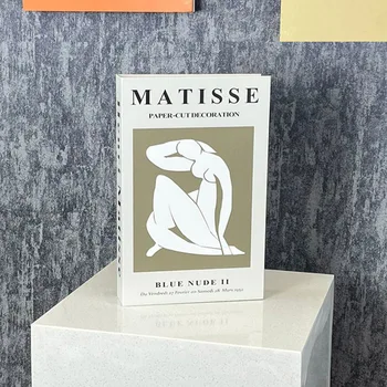 Mados Matisse Prabanga Netikrą Knygos Meno Dekoravimo, Modeliavimo Knygos Laikymo Dėžutė Kavos Staliukas Villa Viešbutis Namų Dekoro Fotografavimo Rekvizitai