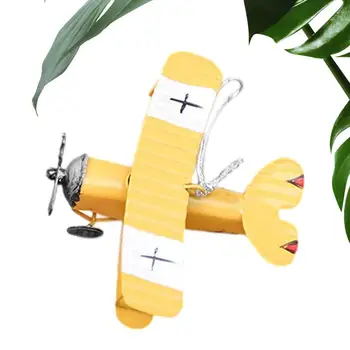 Mini Lėktuvo Ornamentu Mini Metalo Dekoratyvinis Geležies Orlaivių 10*9*5cm Retro Biplanas Modelis Dekoro Kavinė Spintos Stalai, Baras