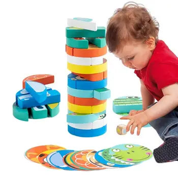 Medinių Blokų Krovimas Mediniai Blokai Montessori Saugos Daugiafunkcinis Švietimo Žaislas Mielas Gyvūnų Formos