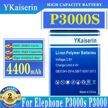 YKaiserin P3000S 4400MAH Mobiliojo Telefono Bateriją Elephone P3000s P3000 Išmanusis telefonas Nauja Baterija + Kelio NR.