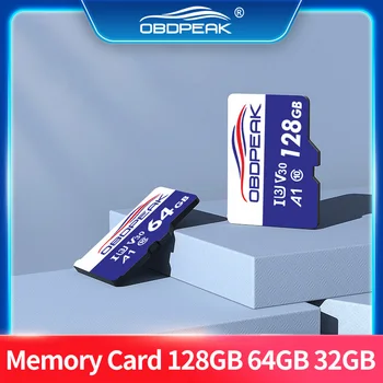 Micro SD Atminties Kortelė TF/SD Kortelę 32G 64G 128GB Flash Kortelė OBDPEAK Brūkšnys, Kamera, Automobilio Kamera Automobilio DVR Adapteriai, 10 Klasė U3