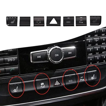 Dalis Mygtuką Padengti Priedai Juodas Mercedes GLA X156 CLA C117 Funkcijos Mygtukas Padengti Apdailos Lipdukai Patvarus