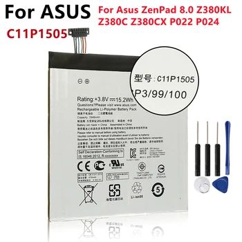 C11P1505 Tablet PC Baterijos Asus ZenPad 8.0 Z380KL Z380C Z380CX P022 P024 4000mAh Baterijų Nemokamai Įrankiai