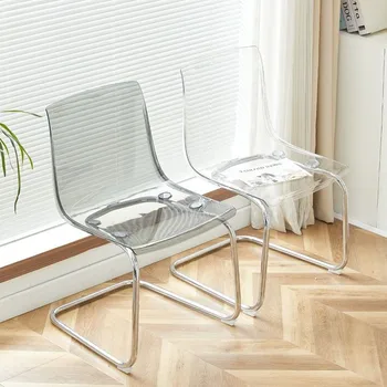 Dizaineris Minimalistinio Valgomojo Kėdės Unikalus Patogus Ergonomiškas Plastikinės Kėdės Sodo Lauko Cadeiras De Jantar Namų Baldai