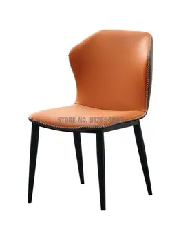 Individualų Šiaurės Minimalistinio Valgomojo Kėdės, Modernaus Minimalistinio Šviesos Prabangių Namų Minkštas Krepšys Restoranas Padažu Derybų Kėdė