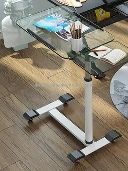 Stiklo sąsiuvinis judamųjų kėlimo naktiniai kompiuterio stalo paprastas stalas sofa-lova, sulankstomos, namų pusėje staliukas