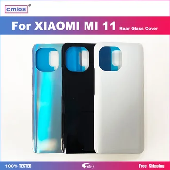 Už Xiaomi Mi 11 Galinio Baterijos Dangtelio Redmi Galiniai Būsto Durų Stiklo Skydelis Atveju Atsarginės Dalys + Su Logo