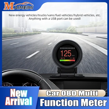 Automobilių OBD2 HUD Head-Up Display GPS Spidometro greičio viršijimo Įspėjimas, Aliejaus, Vandens Temp Daviklis Skaitmeninis OBD2 Diagnostinis Įrankis