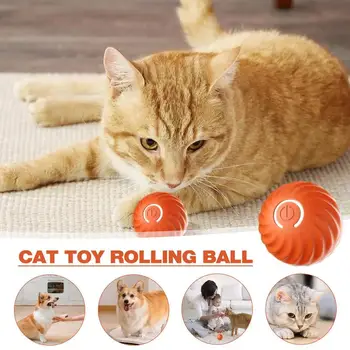 Smart Kačių Žaislus, Elektros Katė Kamuolys Katė Interaktyvūs Žaislai Savarankiškai Juda Su 2 Režimais Ilgas Baterijos Su USB Įkrovimo žaislas augintiniai