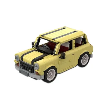SS-85587Mini Mini Cooper Geltonos spalvos Automobilių Surinkimo Sujungimas Kūrimo Bloką Model958Parts Blokai Vaikų Gimtadienio Žaislą Dovanų