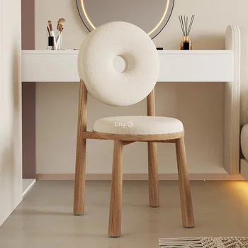 Prancūzijos Pagalvėlių Dizainas Valgomojo Kėdės Apdaila Balta Patalpų Pliušinis Audinys Kėdės Minkštas Spalvotų Sillas De Comedor Namų Baldai