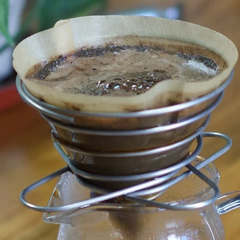 Mini Kavos Filtro Laikiklis Taurės Pavasario Nešiojamų Nerūdijančio Plieno Coffeeware Virtuvė, Valgomasis, Baras Įrankis