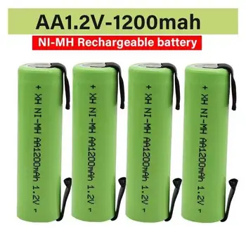 Naujausias modelis 100% AA 1.2 V Ni-MH baterija 1200mAh + dly tinka elektrinį skustuvą, dantų šepetėlį ir t.t.