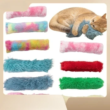 Naminių gyvūnėlių, kačių žaislas pliušinis juostelės pagalvė su kačių mėtų katė sukandžiota kompanionas, kačių žaislas patvarus naminių kačių reikmenys