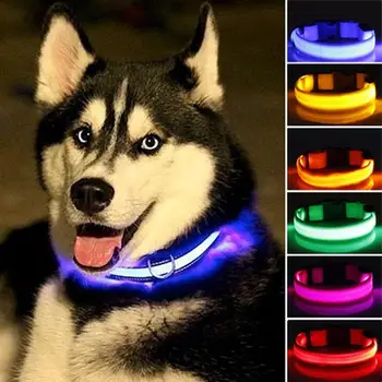Šuniukas Šuo, Katė Naktį Saugos Mirksi Šviesos LED Šviesa Reguliuojamas naminių Gyvūnėlių Apykaklės Žėrintis Nuostolių Prevencijos Anti-loss Šunų Reikmenys