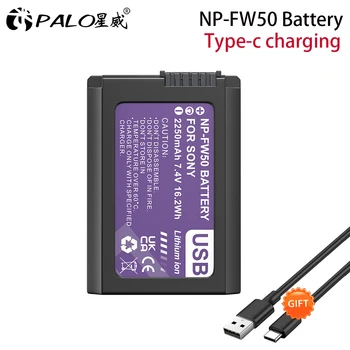 PALO NP-FW50 NPFW50 Baterijos Tipas-C Baterija Sony ZV-E10 Alfa A6400 A6000 A6300 A6500 A5100 A7 A7II A7RII A7SII A7S A7R
